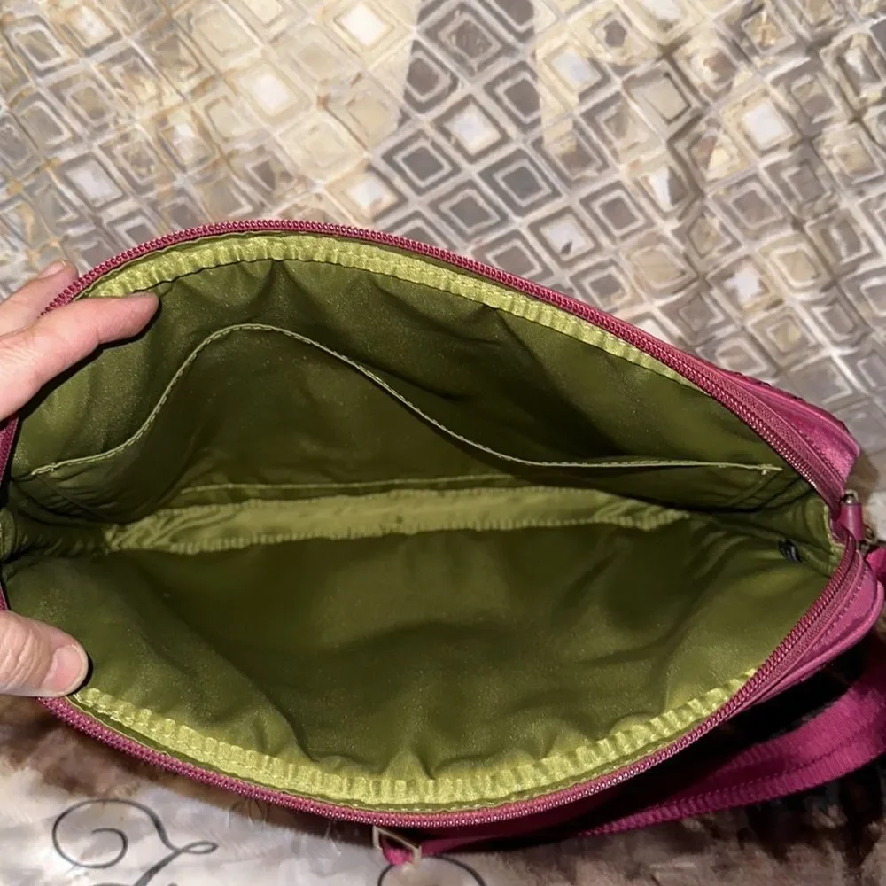 Cole Haan Fuchsia Quilted Padded Laptop Case Bag